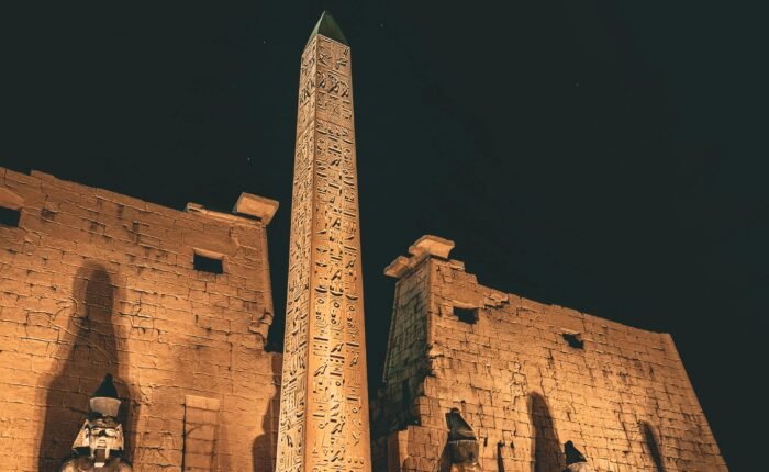 The grand columns of Karnak Temple during a Karnak and Luxor Temples tour.